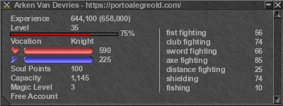 Signature for player Arken Van Devries