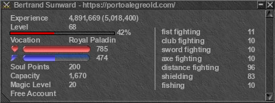 Signature for player Bertrand Sunward