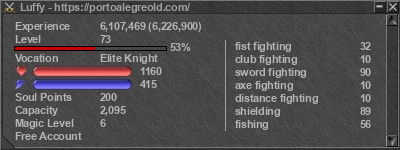 Signature for player Luffy