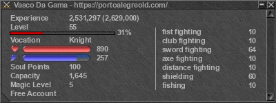 Signature for player Vasco Da Gama